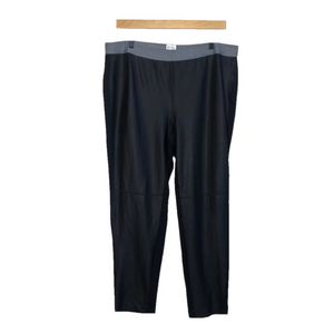 Zenergy by CHICO'S Women's 2X Black Mixed Media Yoga Pants Pull On Athleisure